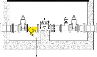 Y-type Strainer Installed in a Piping System