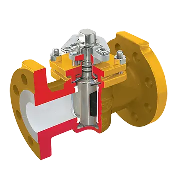 Non-lubricated Plug Valve Crosssection