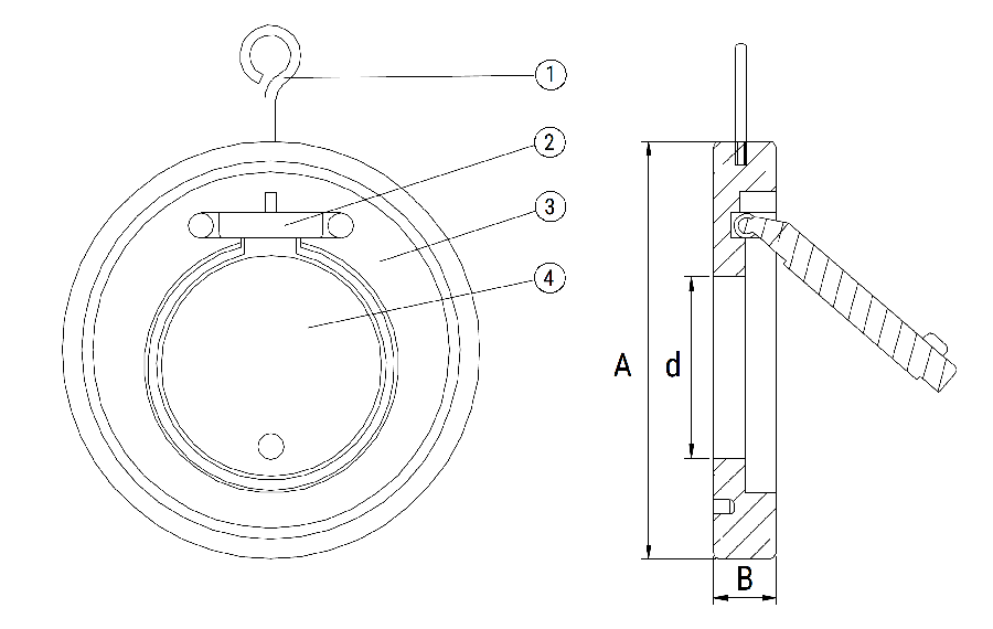 Wafer Check Valve Design Drawing Wafer Check Valve Design Drawing