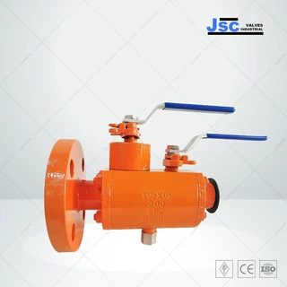 ASTM A350 LF2 DBB Ball Valve, API 6D, 300 LB, 1-1/2 x 1/2 IN
