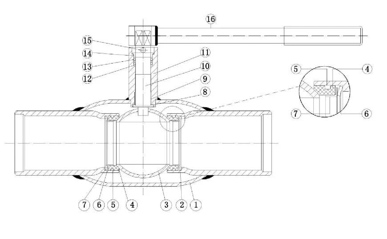 Fully Welded District Heating Ball Valve Drawing Fully Welded District Heating Ball Valve Drawing