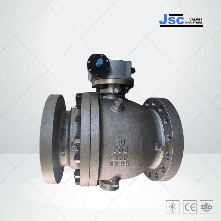 2 Piece Trunnion Ball Valve, API 6D, A216 WCB, 10 IN, 300 LB