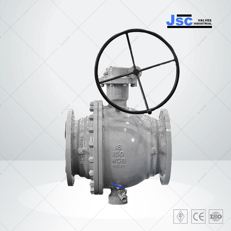 2 Piece Trunnion Ball Valve, API 6D, A216 WCB, 16 IN, CL150