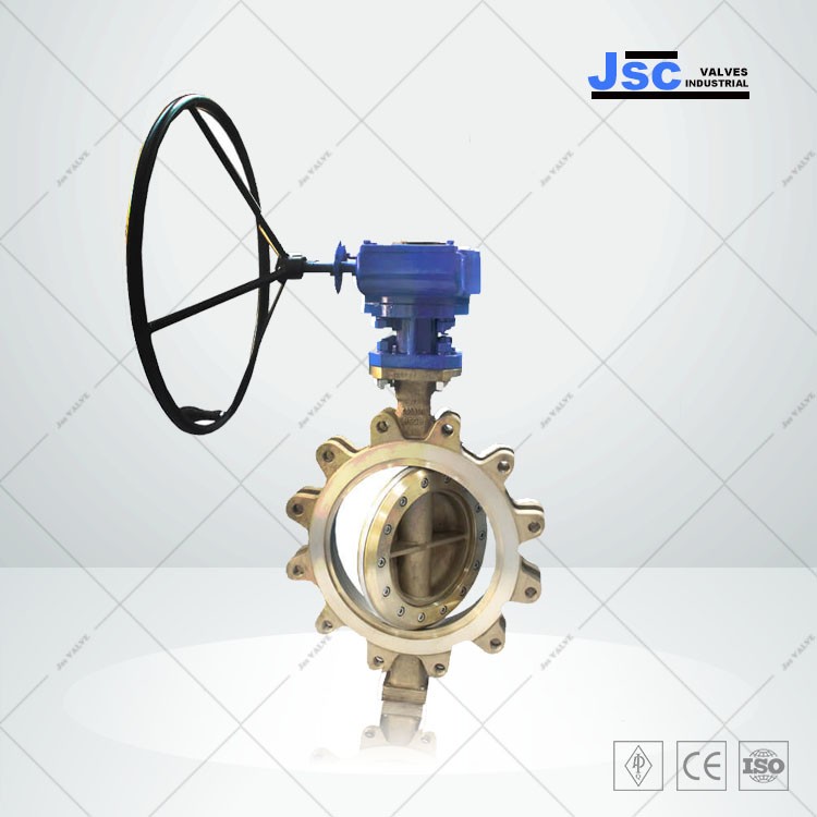Aluminum Bronze Eccentric Butterfly Valve, PTFE Seated