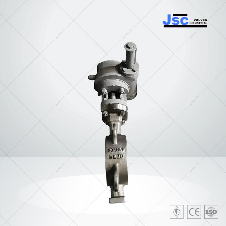 CD4MCu Butterfly Valve, API 609, 4 IN, CL 150, Triple Offset