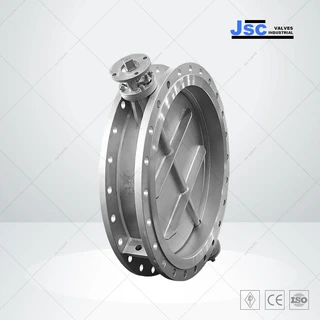 SS 321 Butterfly Damper, DN800, PN1, Bare Stem, Flange Ends