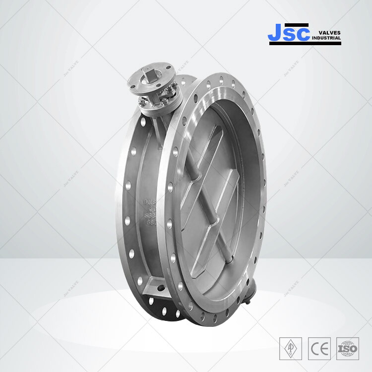 SS 321 Butterfly Damper, DN800, PN1, Bare Stem, Flange Ends