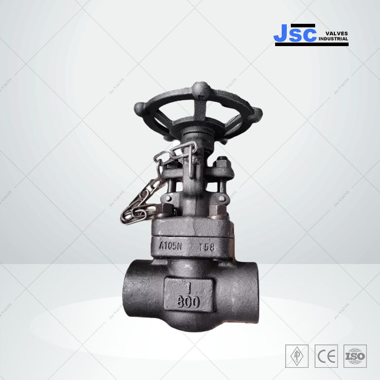 Forged Gate Valve with Lock Device, ASTM A105N, 1 IN, 800 LB