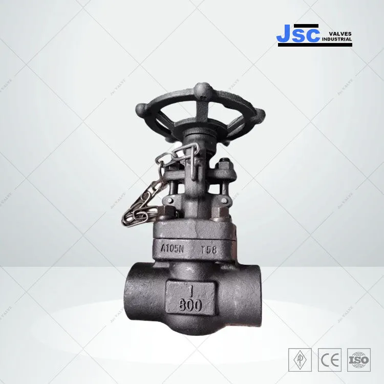 Forged Gate Valve with Lock Device, ASTM A105N, 1 IN, 800 LB