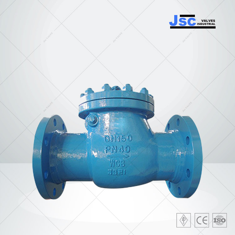 ASTM A216 WCB Swing Check Valve, DIN 3356, DN150, PN40, RF