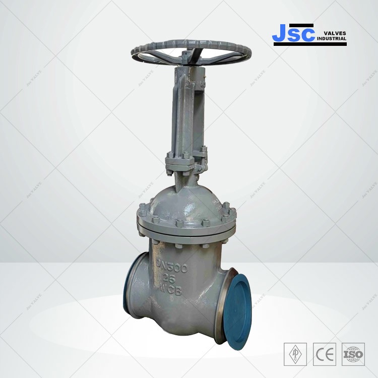 DIN 3352 F4 F5 F7 Gate Valve, ASTM A216 WCB, DN300, PN25, BW