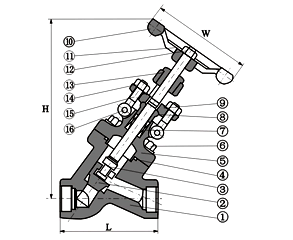 Y Pattern Forged Globe Valve Y Pattern Forged Globe Valve
