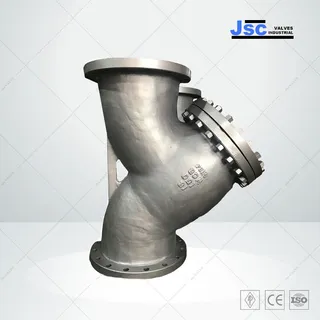 Cast Carbon Steel Y Strainer, ASTM A216 WCB, 18 Inch, 150 LB