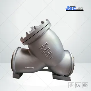 ASME B16.34 Y Strainer, ASTM A216 WCB, 10 IN, CL 150, BW End