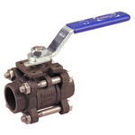 3-Piece Full Port Carbon Steel Ball Valves -Socket Weld ISO Mount