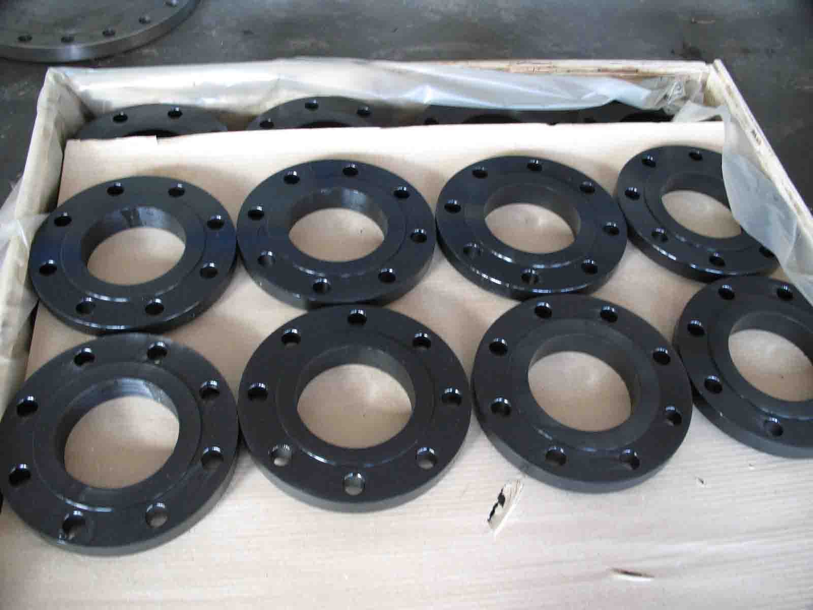 JIS Alloy Steel Slip-on Flange, RF, 10-40K, Black