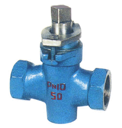 Two-way Internal Threaded Plug Valve, Stainless Steel