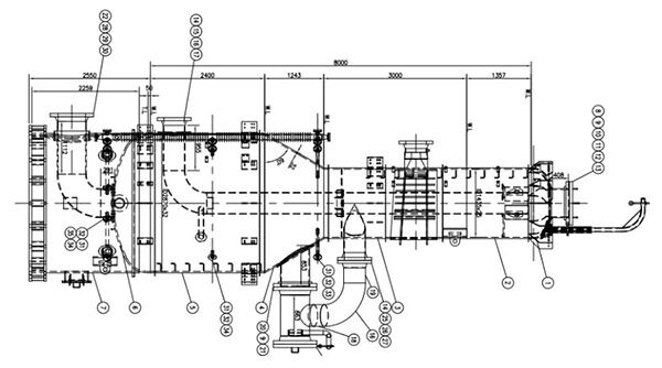 Flash Vessel Technical Drawing