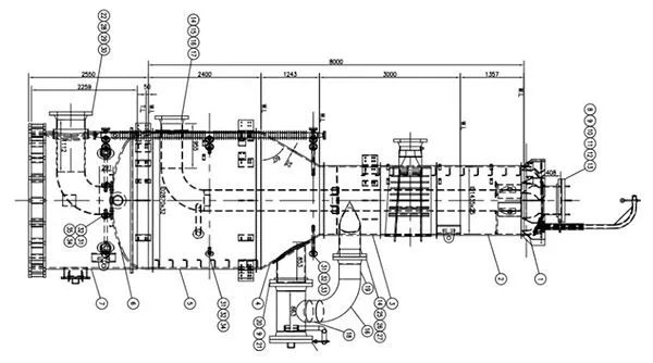 Flash Vessel Technical Drawing