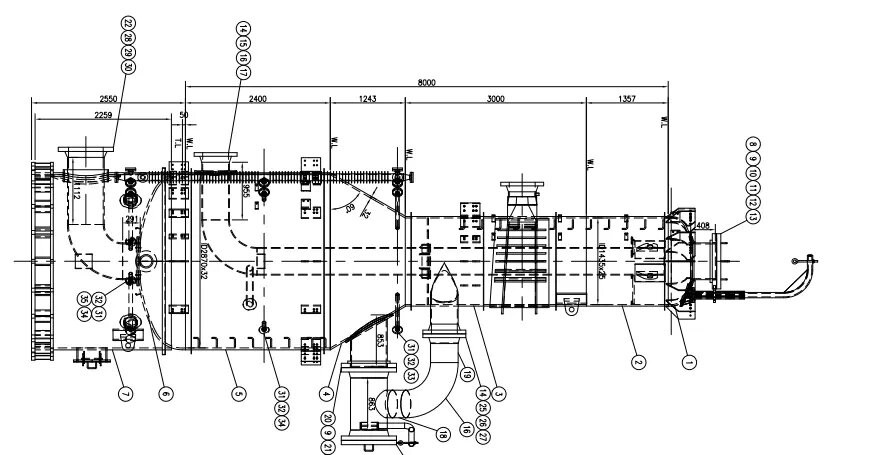Carbon Steel Flash Vessel Technical Drawing Carbon Steel Flash Vessel Technical Drawing