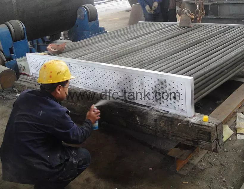 Spiral Tube Heat Exchanger's Weld is Being Tested by PT