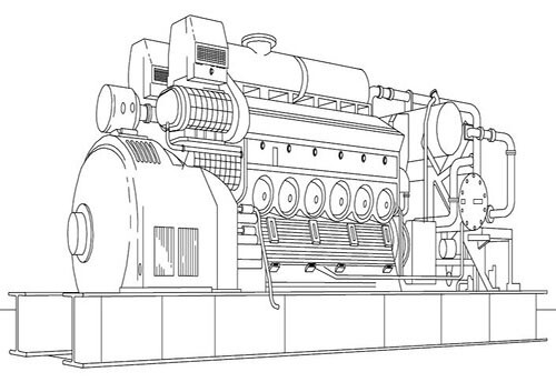 Diesel Generator Sketch Diesel Generator Sketch