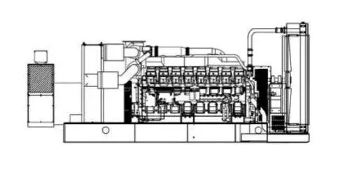 Open-Frame Diesel Generator Set Drawing