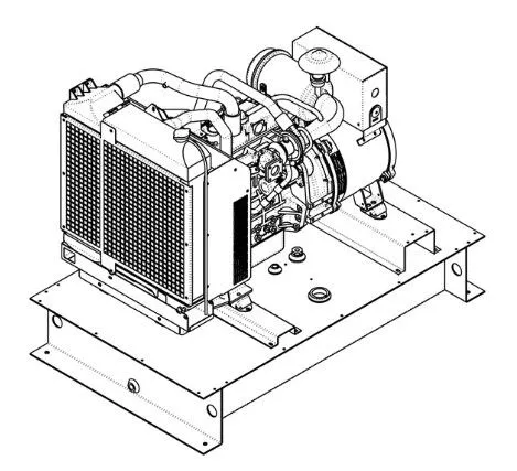 Diesel Generator with Base-Mounted Fuel Tanks