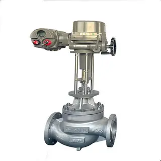 ASTM A351 CF3M Globe Control Valve, 6 Inch, Electric Actuator