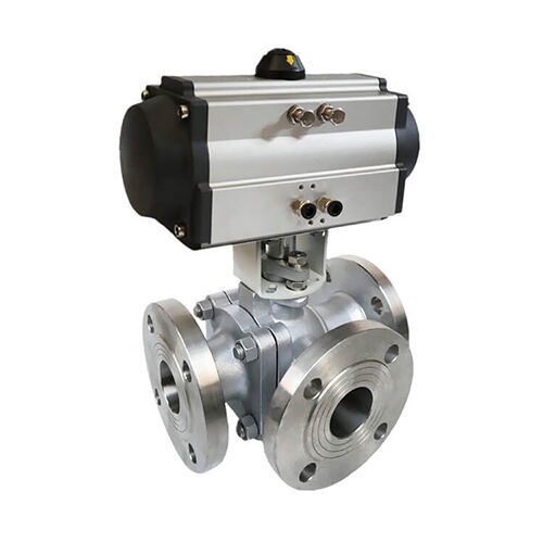 3 Way Ball Control Valve, L or T Port, 1/2-12 IN, 150-400 LB