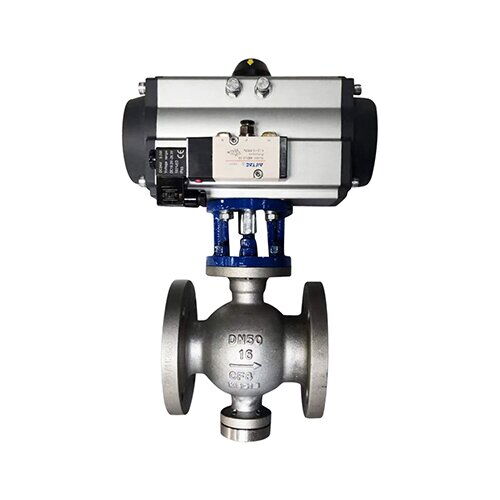 Pneumatic V-notch Ball Control Valve, A351 CF8, 2 IN, 150 LB