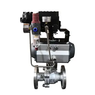 Pneumatic Ball Control Valve, ASTM A351 CF8, 2 Inch, 150 LB