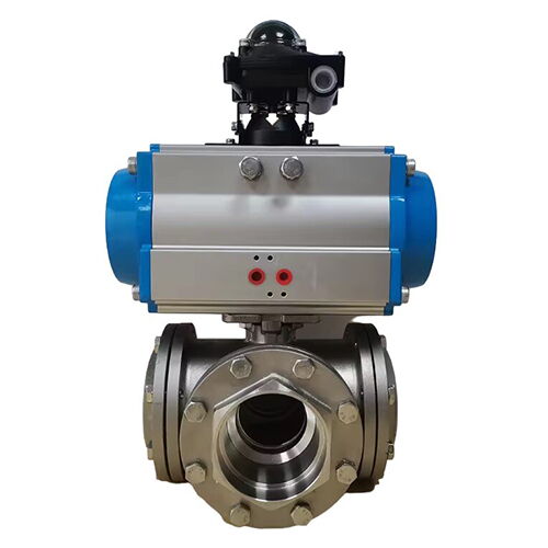 T-port Ball Control Valve, SS 304, 3 IN, 150 LB, SW Ends