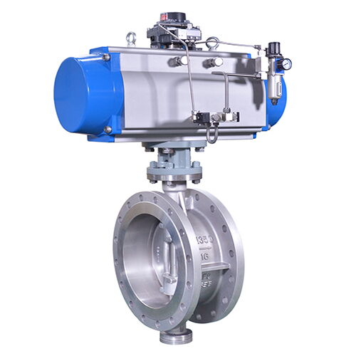 ASTM A351 CF8 Butterfly Control Valve, 14 IN, CL150, Flanged