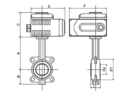 Ductile Iron GGG50 Butterfly Control Valve Design