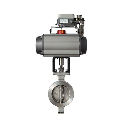 Pneumatic Butterfly Control Valve, ASTM A351 CF8, 6 IN, CL150