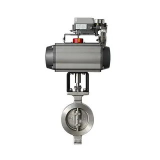Pneumatic Butterfly Control Valve, ASTM A351 CF8, 6 IN, CL150