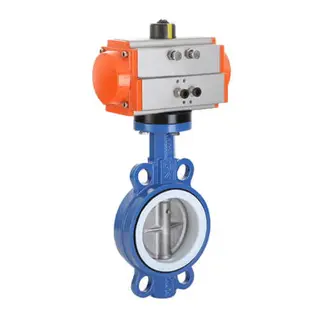 PTFE Lined Butterfly Control Valve, WCB, DN50-DN600, PN6-PN16