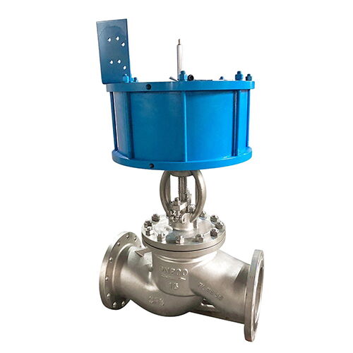 Pneumatic On-off Globe Control Valve, A351 CF8, 8 IN, 150 LB