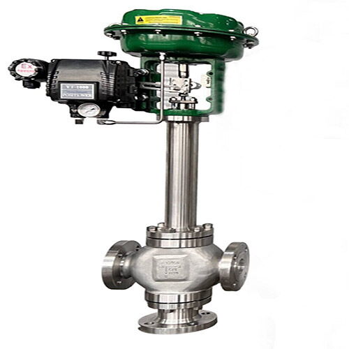 ASTM A351 CF8 3-Way Globe Control Valve, DN50, PN20, Flanged