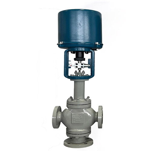 Motorized 3-Way Globe Control Valve, A216 WCB, 2 IN, CL 150