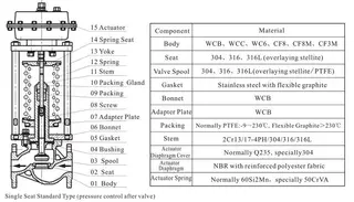 Self-operated Control Valve Design-Components and Materials