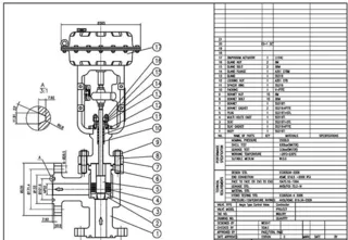 Drawing of Angle Control Valve