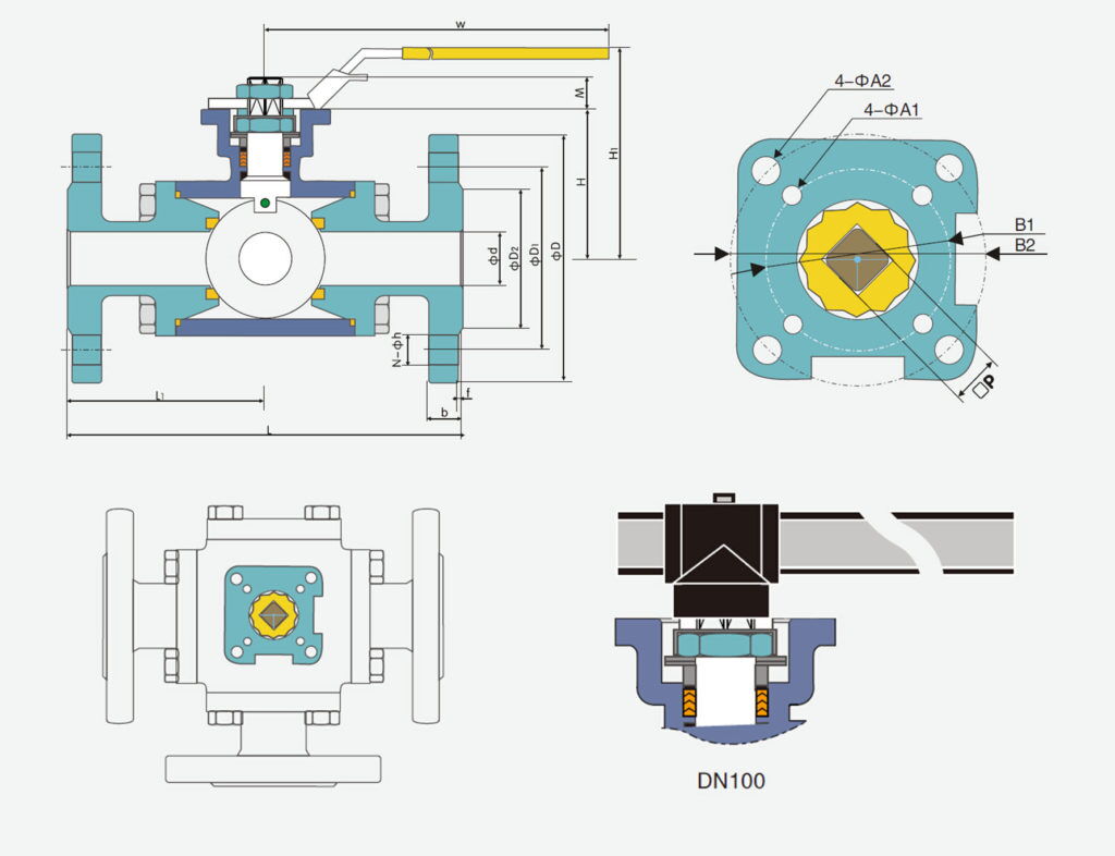 Drawing of Ball Control Valve