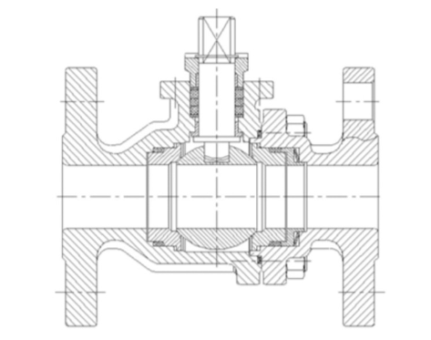 ball control valve drawing