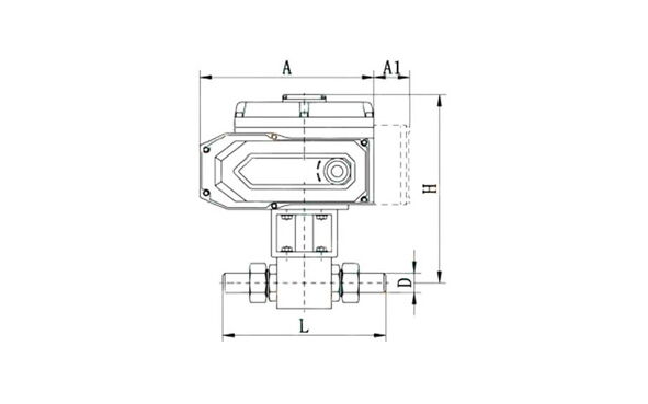 Drawing of Electric Ball Control Valve