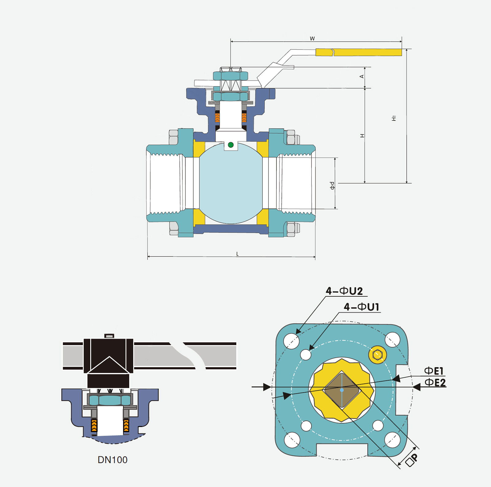 Drawing of Ball Control Valve