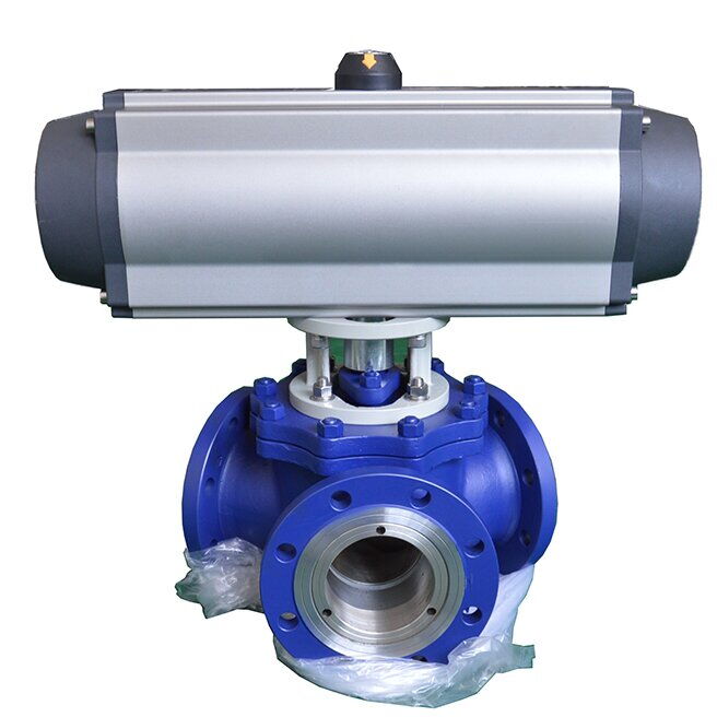Pneumatic Y Type Ball Control Valve, A216 WCB, DN50-DN300