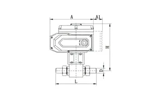 Drawing of Electric Ball Control Valve