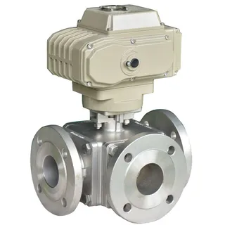 3-Way Electric Ball Control Valve, SS 316L, API 608, 150 LB